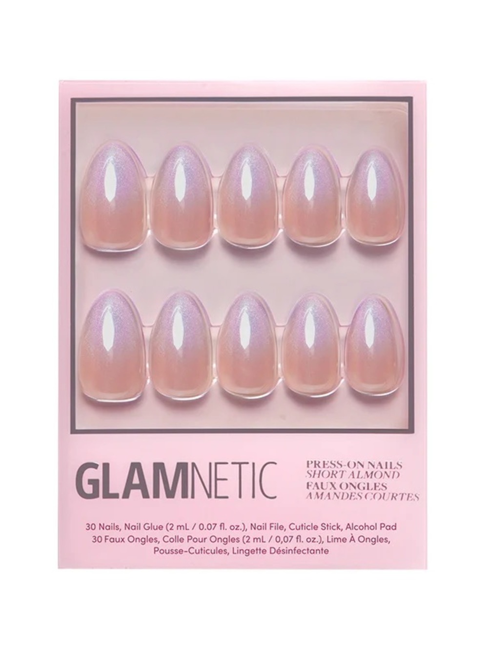 GLAMNETIC Press-On Short Almond Nails - Polar Day
